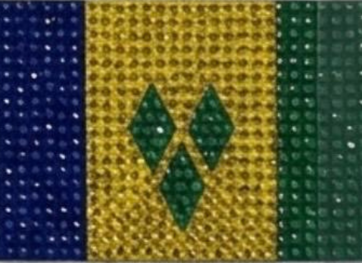 Caribbean diamond art kit detail