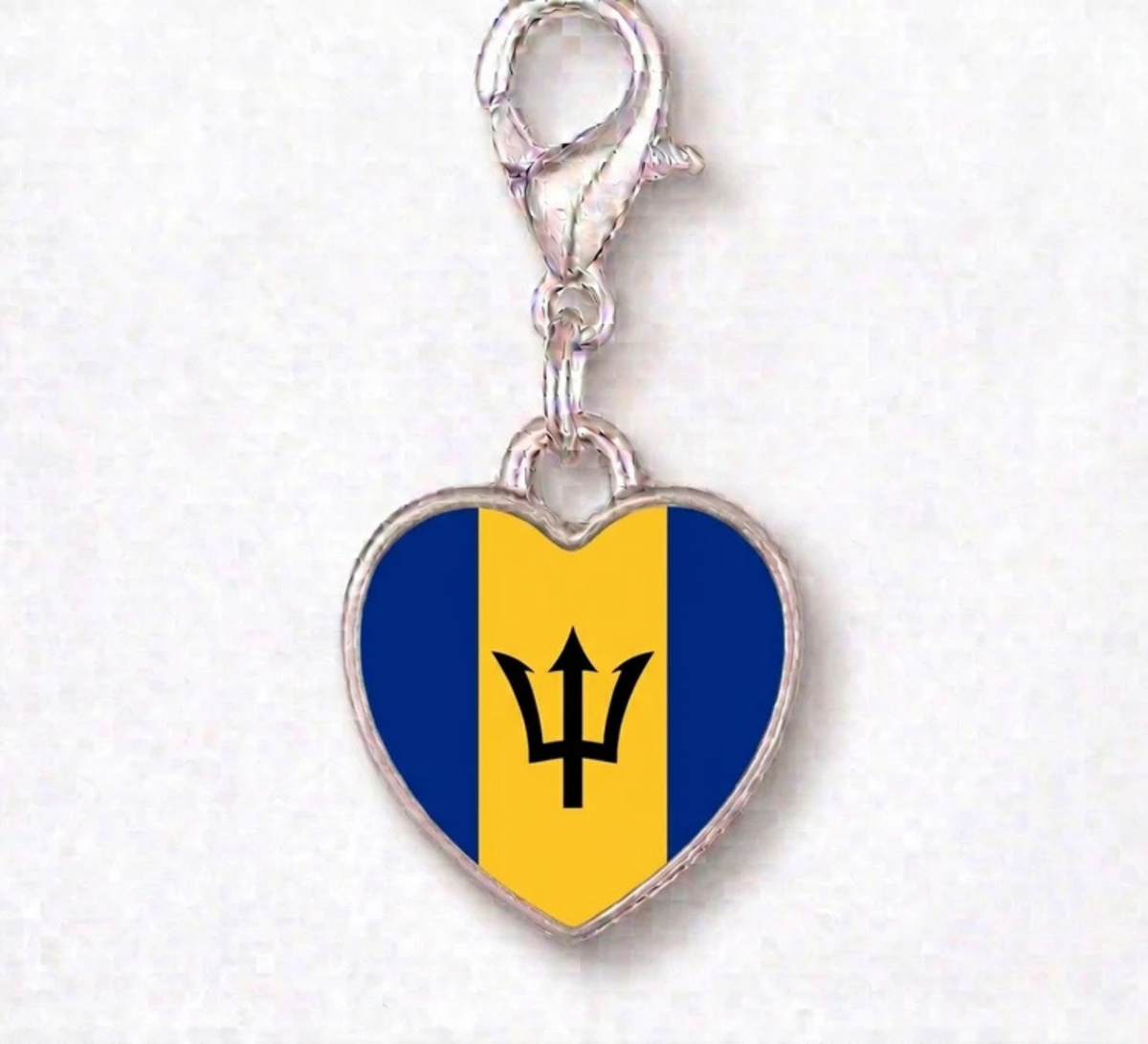 Barbados heart charm