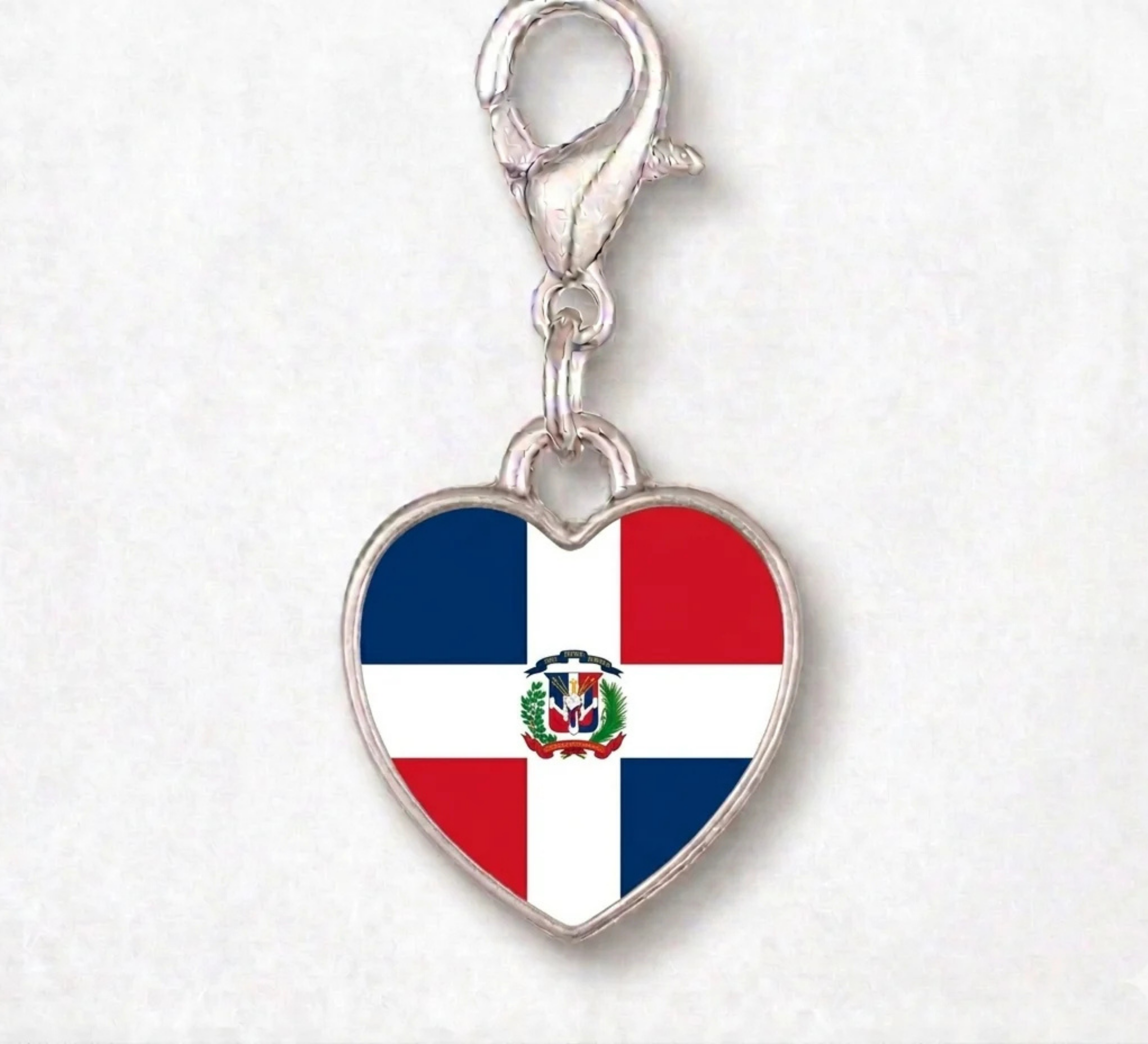 Dominican Republic heart charm